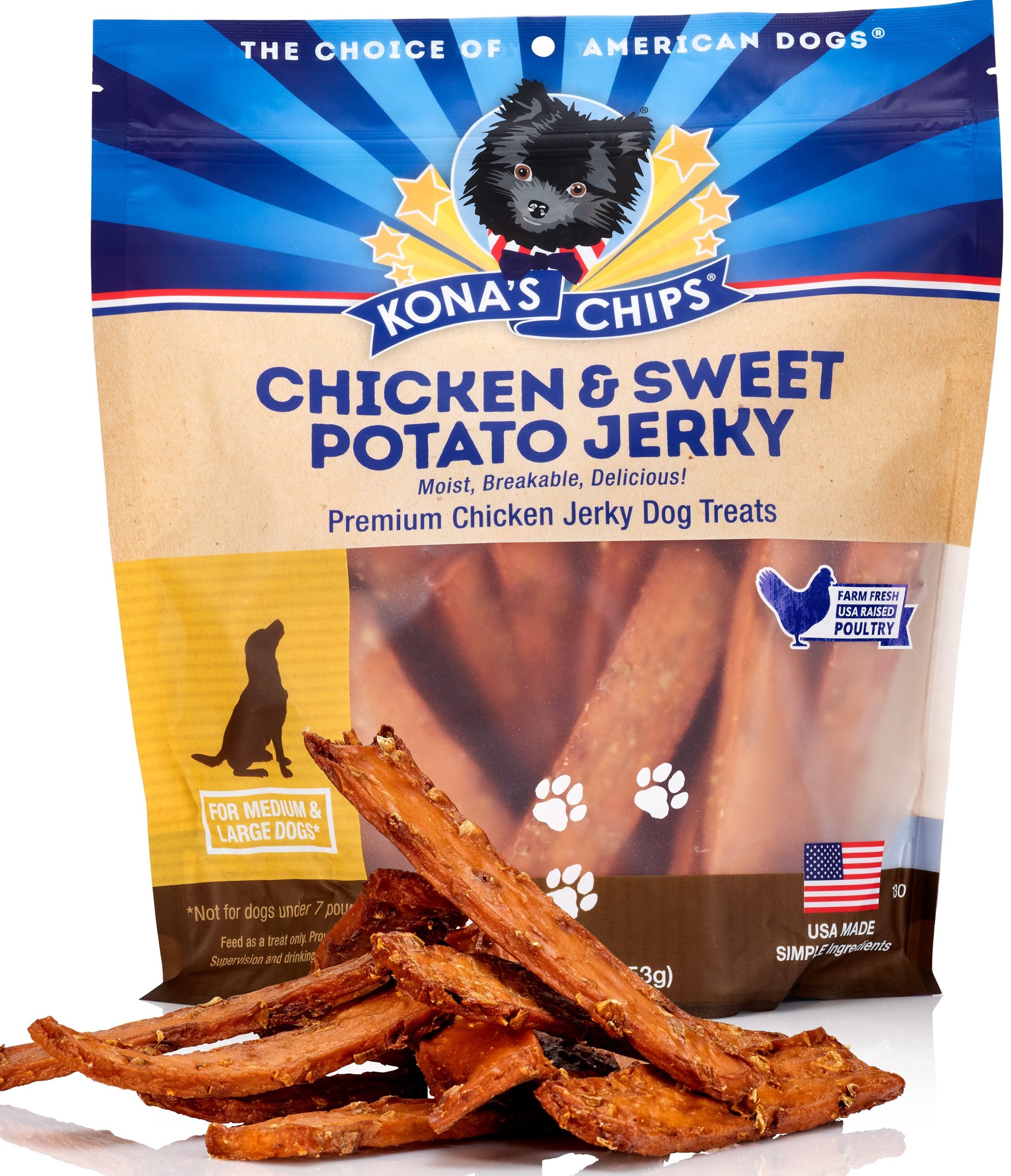 Bag of Chicken and Sweet Potato Jerky