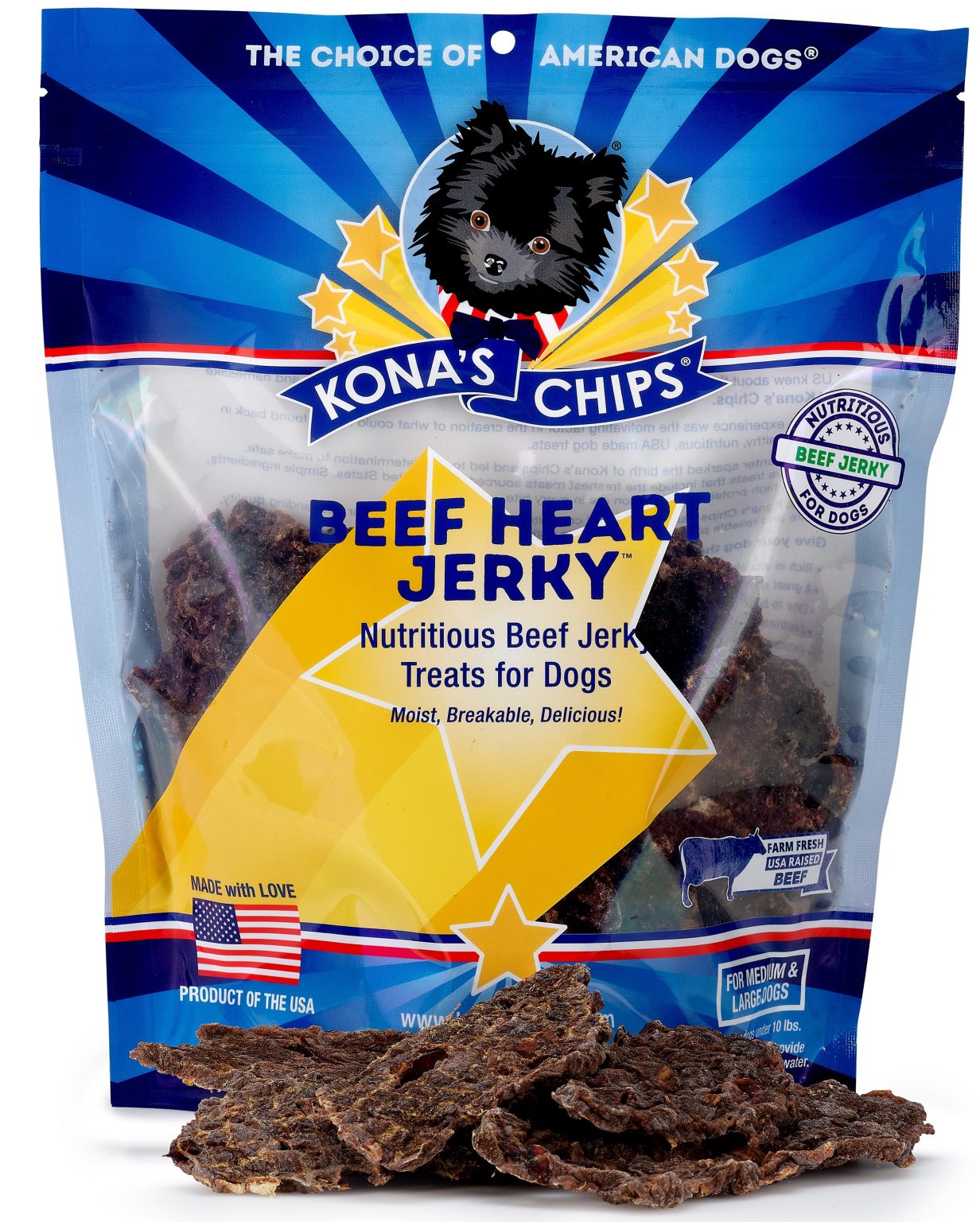 Beef Heart Jerky Kona’s Chips