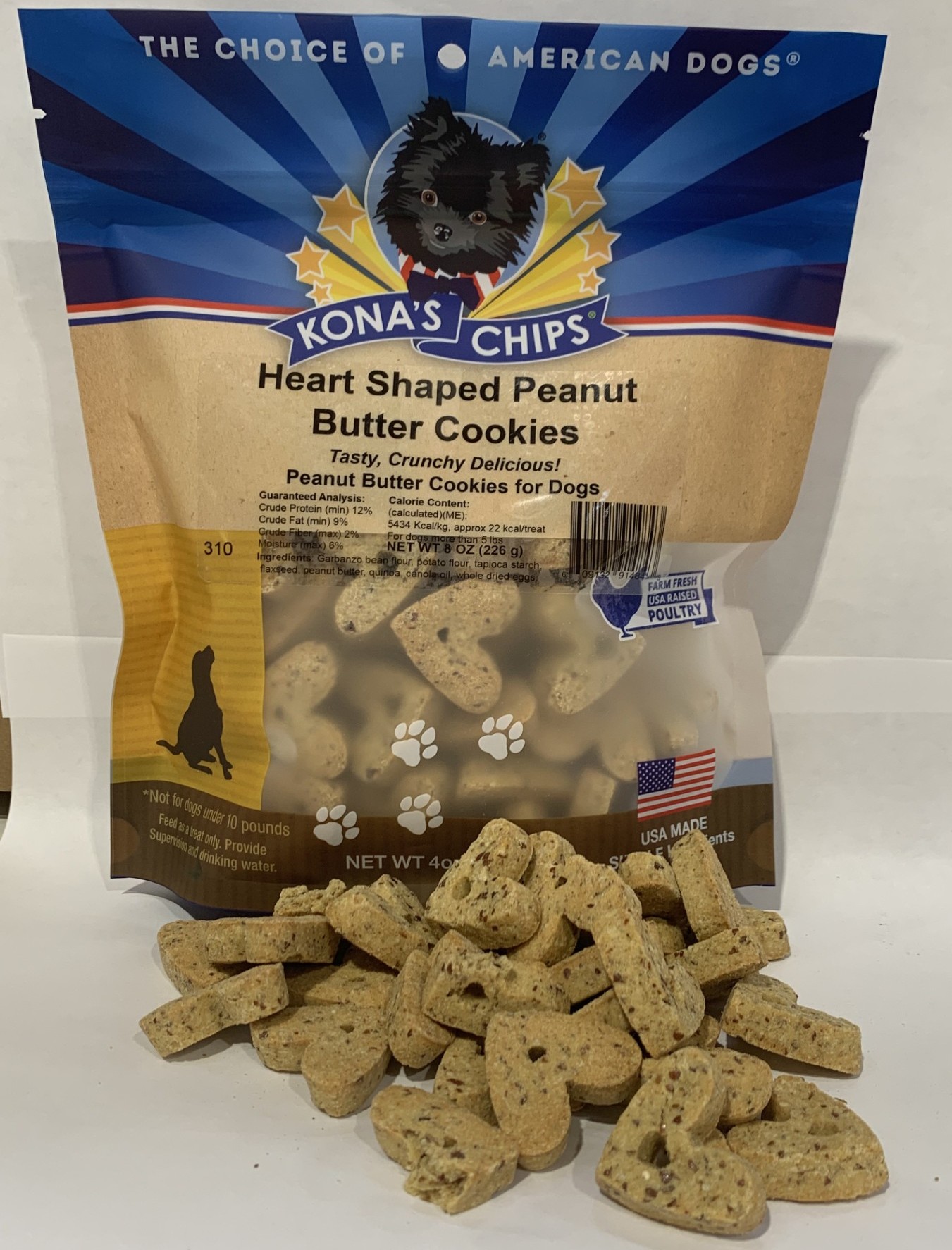 Peanut Butter cookies for dogs with product